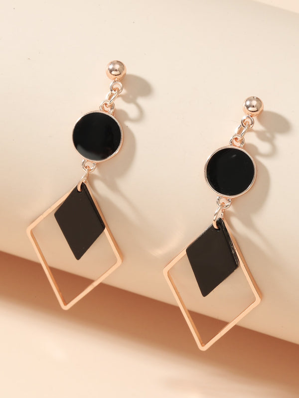 Shein - Geometric Drop Earrings