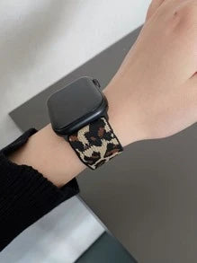 Shein - Leopard Watchband Compatible With Apple Watch