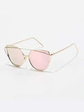 Shein - Trendy Cat Eye Fashion Glasses Metal -The Perfect Travel Accessory For Women