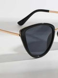 Shein - Cat Eye Fashion Glasses Elegant Sunglasses Beach Sun Glasses