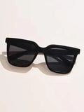 Shein - 1pc Fashionable Women's Plastic Oversized Square Sunglasses