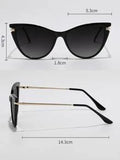 Shein - pair Cat Eye Fashion Glasses Travel Accessories For Summer Shades Beach Accessories