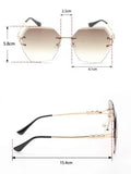 Shein - Faux Pearl Detail Rimless Fashion Glasses For Daily Life Or Summer Travel Elegant