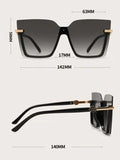 Shein - 1pc Women's Fashionable Square Frames Eyeglasses Suitable For Daily Wear