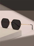 Shein - 2000s Style Geometric Frame Fashion Glasses