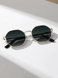 Shein - Geometric Frame Fashion Glasses Shades Beach Accessories