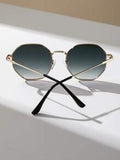 Shein - Geometric Frame Fashion Glasses Shades Beach Accessories