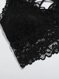 Shein - Sexy Lingerie - Light lace bra with mesh front detail