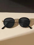 Shein - Vintage 1pc Women Round Frame Sunglasses