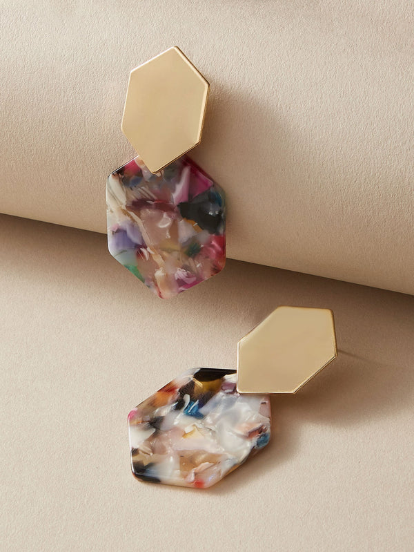 Shein - Geometric Drop Earrings