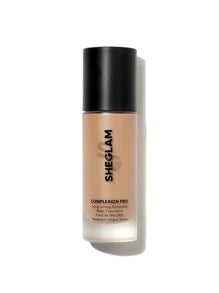 SHEGLAM - Complexion Pro Long Lasting Breathable Matte Foundation-Chestnut Matte Sweat-proof Foundation Oil Control Full Coverage Pore-less Concealer Waterproof Flawless