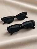 Shein - 2pairs Cat Eye Sunglasses Summer Concert Grunge Women Sunglasses