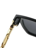 Shein - 1pair Women Chain Decor Geometric Frame Fashion Glasses