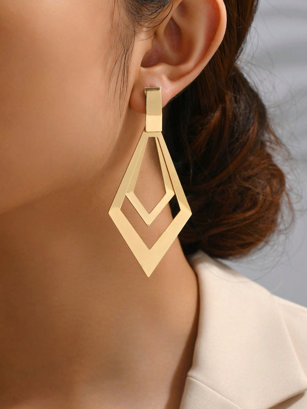 Shein - Geometric Drop Earrings