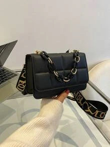 Shein- Waterproof,Lightweight,Business Casual Mini Plaid Flap Square Bag