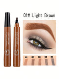 Shein - Waterproof Liquid Eyebrow Pen, Long-lasting Smudge Proof Eye Brow Makeup Product Light Brown