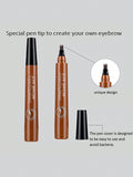 Shein - Waterproof Liquid Eyebrow Pen, Long-lasting Smudge Proof Eye Brow Makeup Product Light Brown