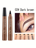 Shein - Waterproof Liquid Eyebrow Pen, Long-lasting Smudge Proof Eye Brow Makeup Product dark Brown