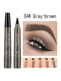 Shein - Waterproof Liquid Eyebrow Pen, Long-lasting Smudge Proof Eye Brow Makeup Product 803 Gray