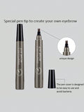 Shein - Waterproof Liquid Eyebrow Pen, Long-lasting Smudge Proof Eye Brow Makeup Product 803 Gray
