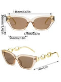 Shein - 1pair Women Geometric Frame Casual Fashion Glasses