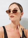 Shein - 1pc Women Vacation Polygonal Fashion Decorative Party Eyewear Elegant Shades Beach Accessories