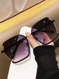 Shein - Elegant 1pair Women Ombre Lens Fashion Glasses