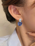 Shein - Oval Decor Stud Earrings