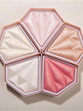 Shein - Diamond Shaped Powder Highlighter, 1Pc Long-Wearing Brightening Highlighter Contour Makeup Palette Brighten Natural Contouring - Pink