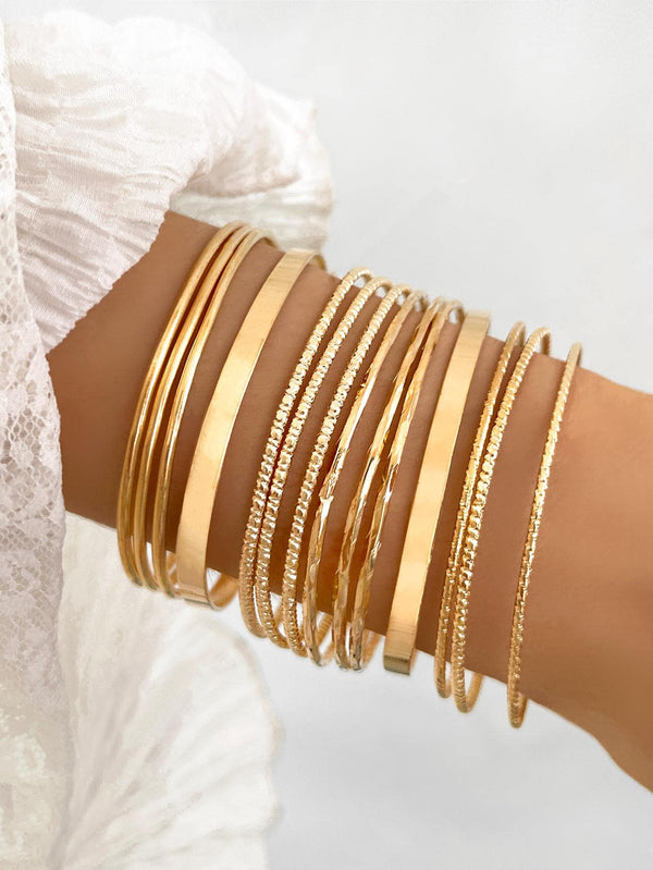 Shein - 14Pcs/Set Minimalist Bangle