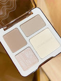Shein - Face Contour Palette, 1Pc Long-Wearing Waterproof 4-Color Contour Palette Brighten Natural Contouring