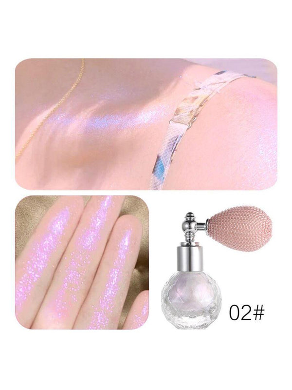 Shein - Highlighter Powder Spray, 1Pc Highly Pigmented Smudge Proof Highlighter Pearlescent Fine Shimmer Texture Highlighter