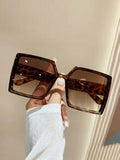 Shein - Leopard Frame Sunglasses For Summer Sunprotection Outdoor Perfect