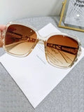 Shein - Cute 1pc New Fashion Large Frame Uv Protection Trendy Round Face Glasses