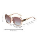 Shein - Cute 1pc New Fashion Large Frame Uv Protection Trendy Round Face Glasses