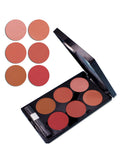 Shein - 6-Color Matte Blush Palette With Brush