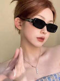 Shein - European And American Style Women's Sunglasses Retro Fashion Uv Protection Small Face