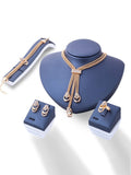 Shein - 5Pcs Women'S Party Jewelry Set Including Necklace, Earrings, Bracelet, Ring