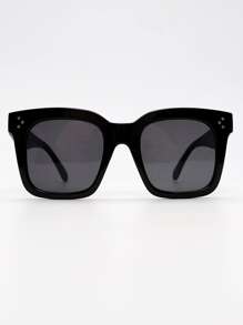 Shein - 1pc Vintage Square Frame Sunglasses