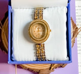 The Original - Ladies/Women Watch Premium Wrist Watches 5-Golden Dial Gift Set Box