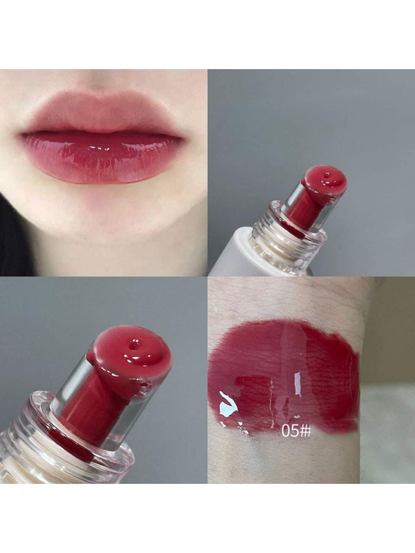 Shein - Crystal frozen mirror light lip glaze moisturizing glass lip gloss tender girl water light doodle lip jelly