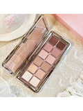Shein - 1Pc 12 Colors Makeup Nude Eyeshadow Palette Natural Nude Matte Shimmer Shimmer Pigment Eyeshadow Palette Set Waterproof Smokey Professional Beauty Makeup Kit Three Shades