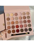 Shein - 30-Color Matte & Shimmer Eyeshadow Palette With Brush, Long-Lasting, Not Easy To Smudge
