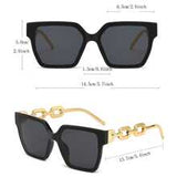 Shein - 1pc Women's Plastic Frame Square Sunglasses Suitable For Daily Wear Elegant Sunglasses