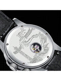 Shein - 5Bar Gmt Automatic Mechanical Wristwatch World Map Man 3D Relief Big Dial Auto Date Stainless Stee Clock Sapphire Luminous Watch - Black