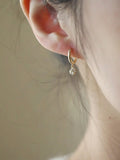 Shein Exclusive - 1pair Sparkly Ball Design Sterling Silver Ear Cuff With Cz Stone, Simple & Elegant Ear Hook Clip-on Earring