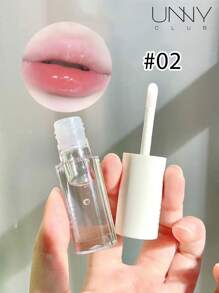 Shein - UNNY CLUB Moisturizing Lip Oil,No-Sticky Lip Gloss Lip Balm - #02 White peach fragrance