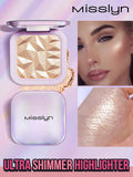 Shein - Missiyn Ultra Shimmer Highlighter, Brighten,Makeup Shimmer Illuminate Cosmetic, Silver Glitter Highlighter, Face Illuminator Highlighter, Shimmer, Lightweight, Professional Natural Glow - Champagne Gold