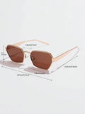 Shein - 1pc Women Vacation Polygonal Fashion Decorative Party Eyewear Elegant Shades Beach Accessories