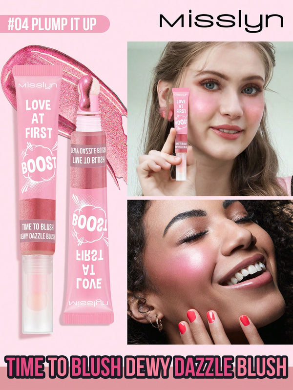 Shein - Missiyn Love At First Boost! Time To Blush Dewy Dazzle Blush, Cushion Tips Liquid Blush, Buildable & Blendable, Sheer Colors, Natural-Looking Finish, Skin Loving Formula, Enriched With Moisturing Ingredients, Brighten And Soften Skin